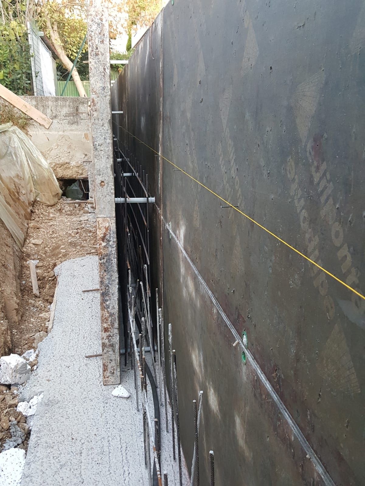 Particolare del muro prefinito