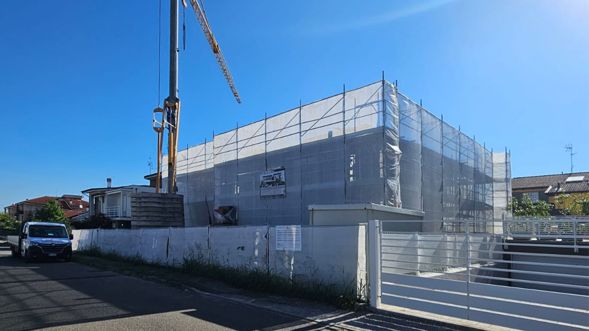 Veduta del cantiere..