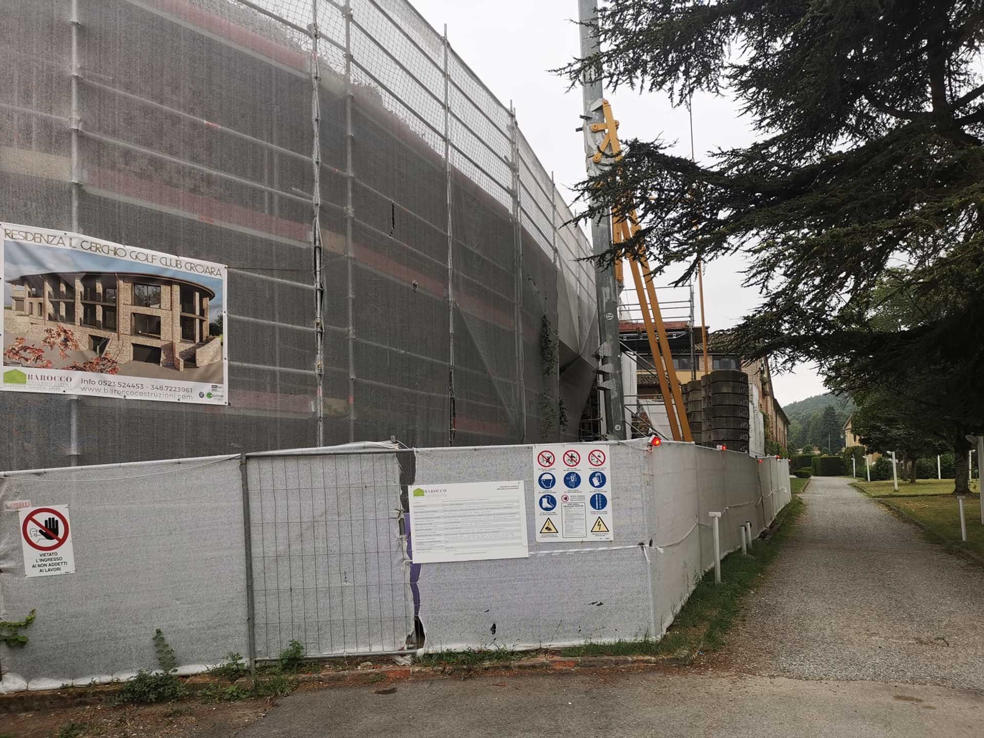 Schermatura cantiere