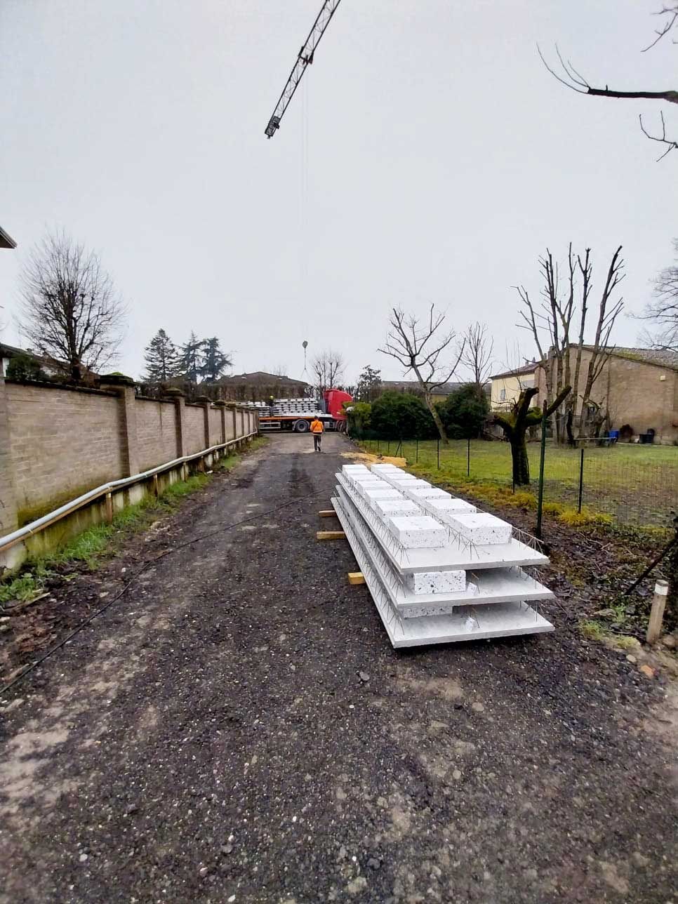 Scarico prima parte solaio