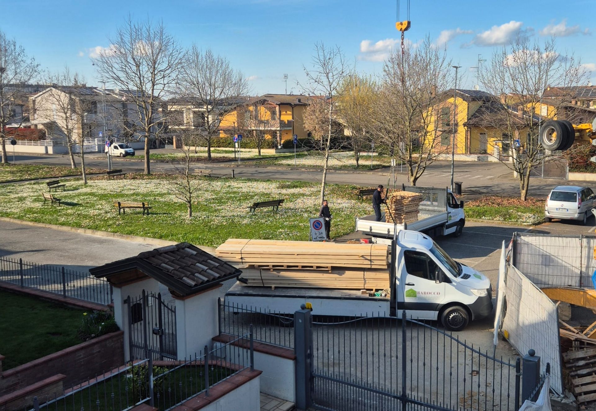 Consegna legname per copertura